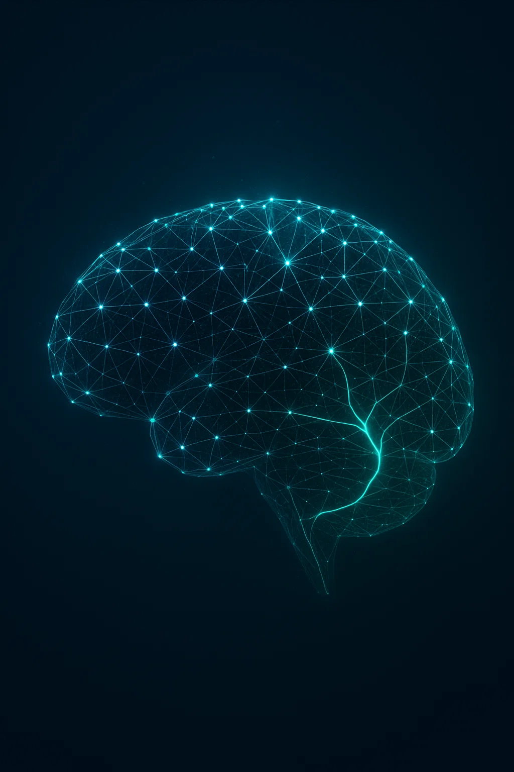 Abstract AI brain artwork